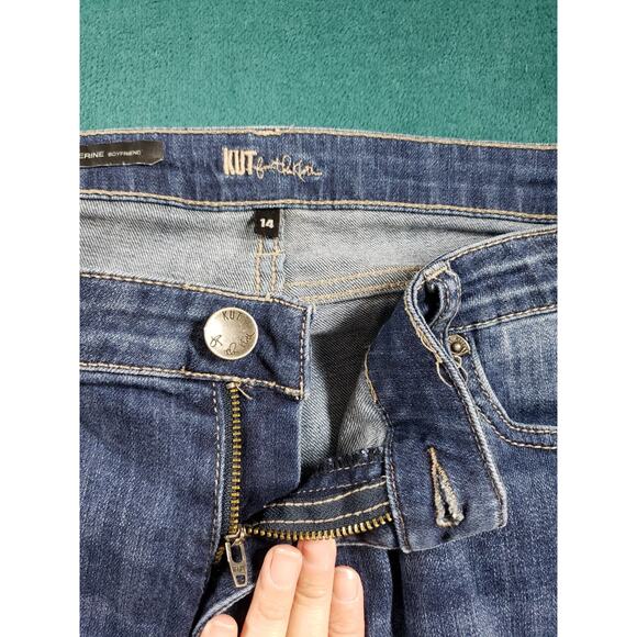 Kut From The Kloth Jeans Size 14 Womens Blue Pants Denim Catherine Straight - Picture 5 of 13